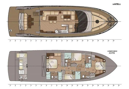 68' Luxury Cabin Cruiser Boats Layout 2(001)